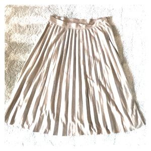 Gold A-line midi skirt